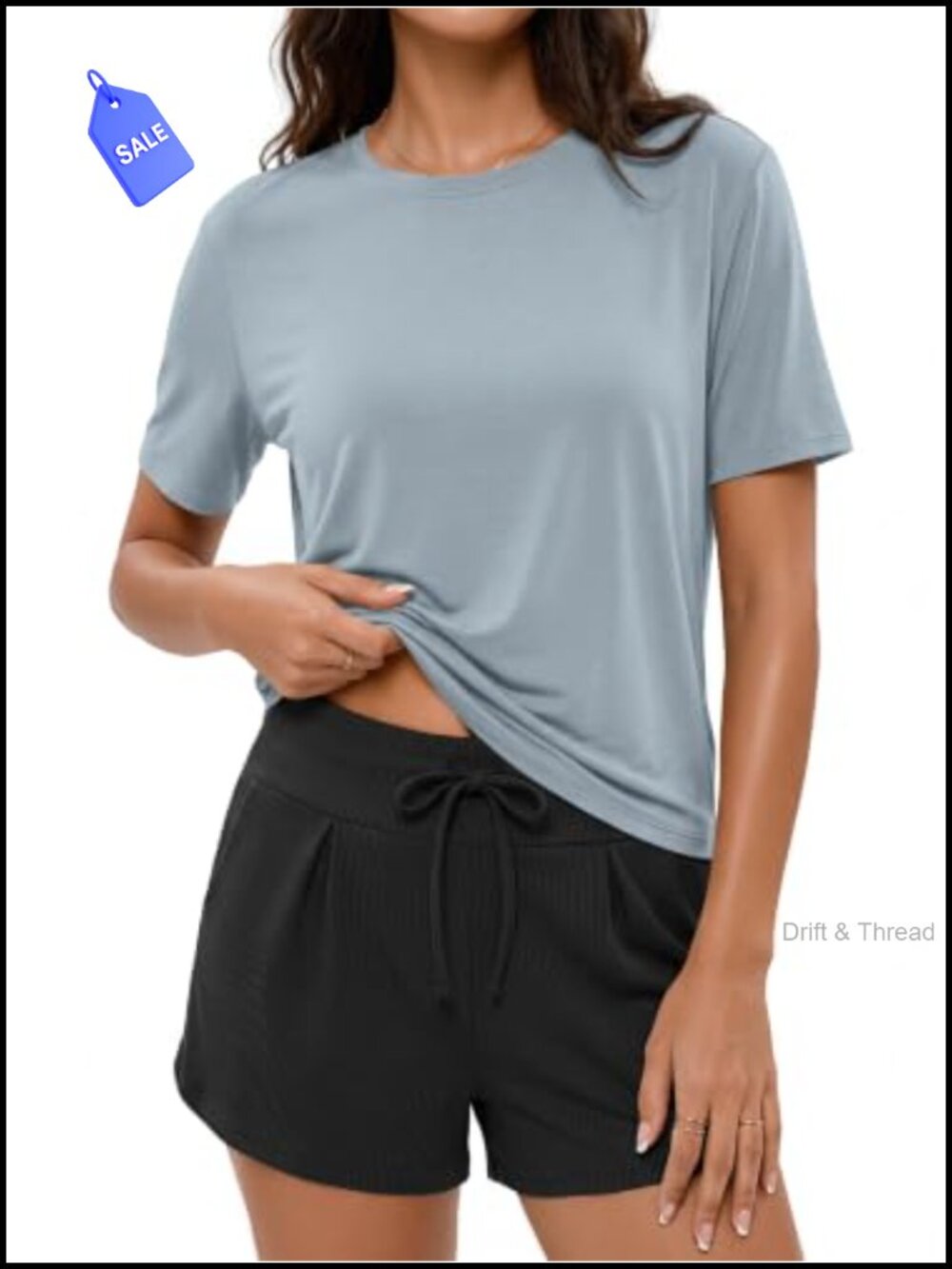 Modal Soft Short Sleeve Crew Neck Yoga Workout T-Shirt Relaxed Fit